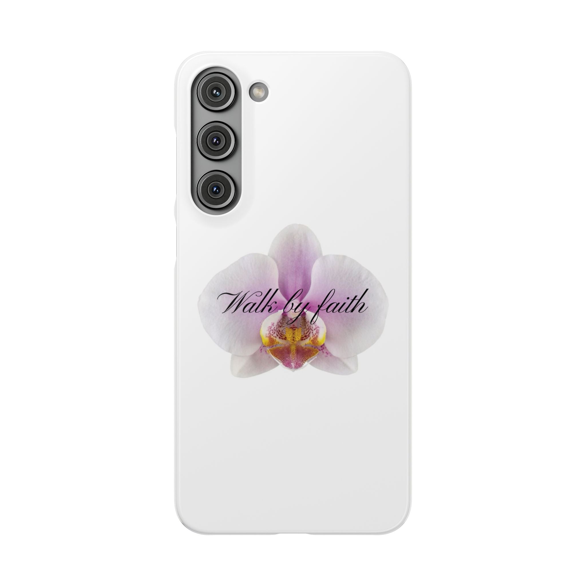 Walk by faith - Orchid phone case