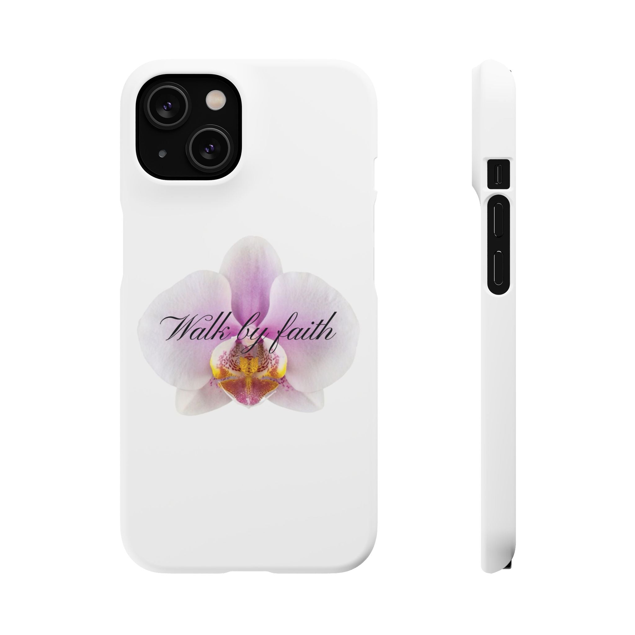 Walk by faith - Orchid phone case