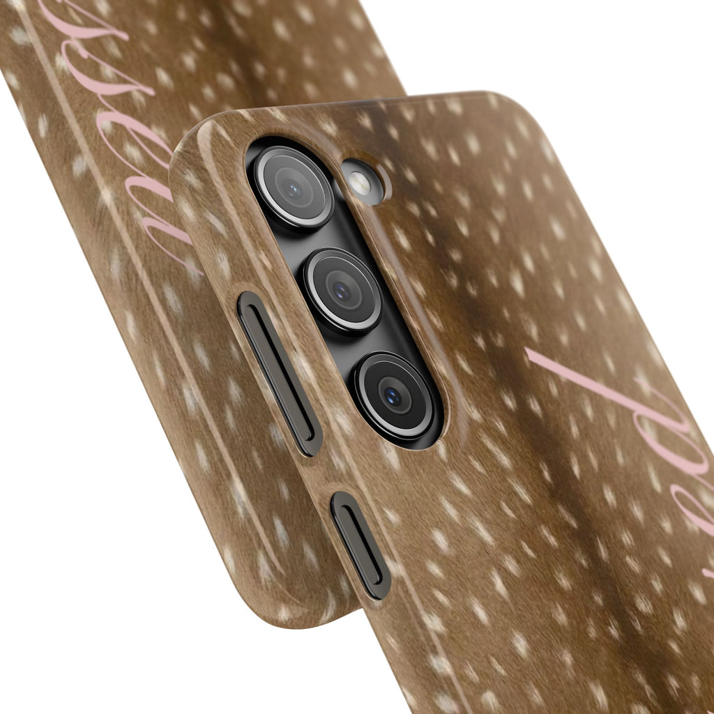 Blessed - Brown Spotted Deer Fur Phone case