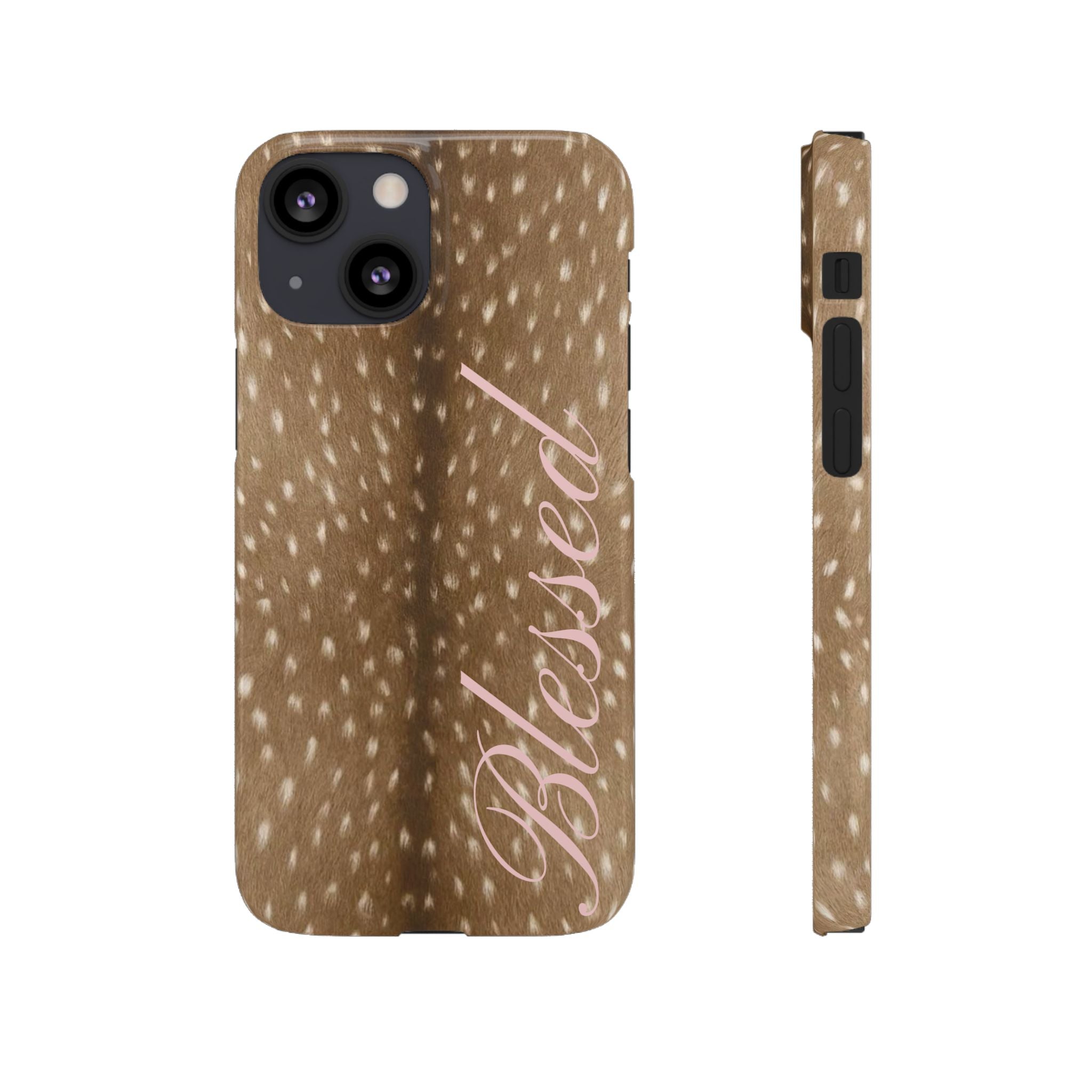 Blessed - Brown Spotted Deer Fur Phone case
