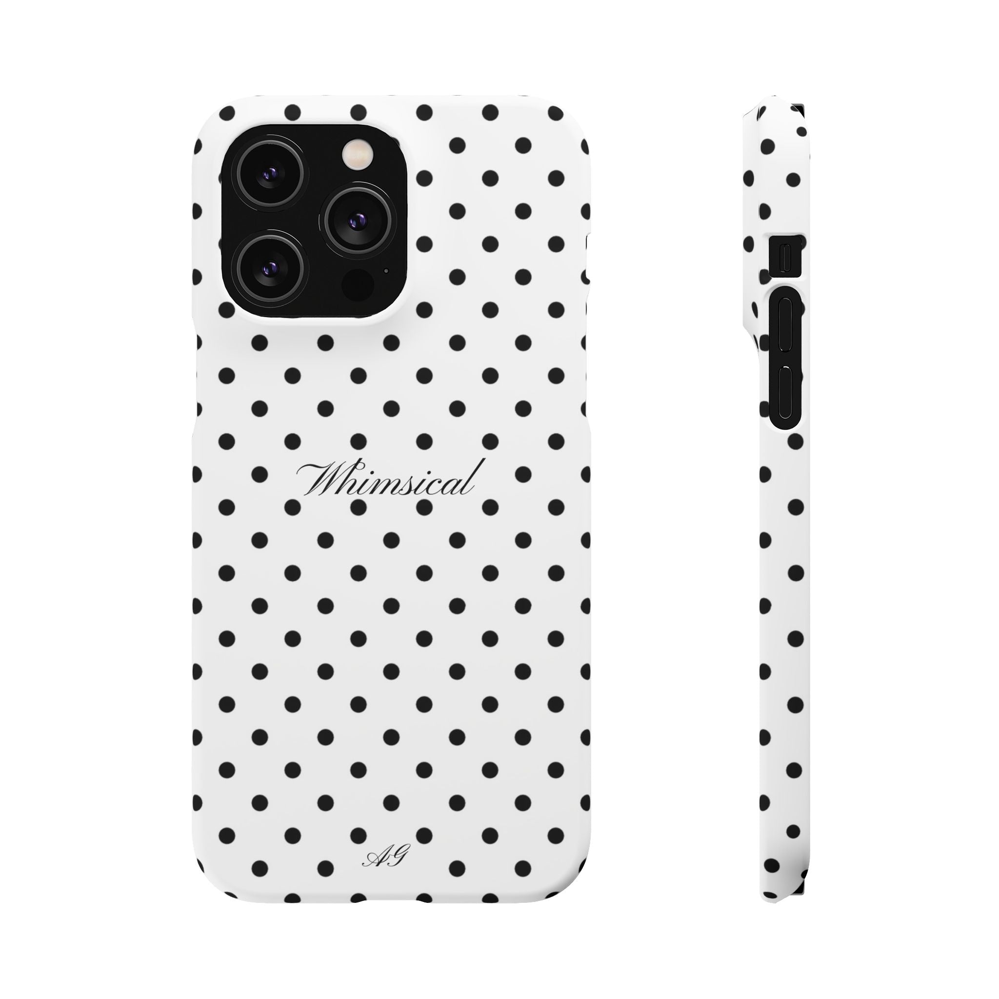 Whimsical - Black polka dot case