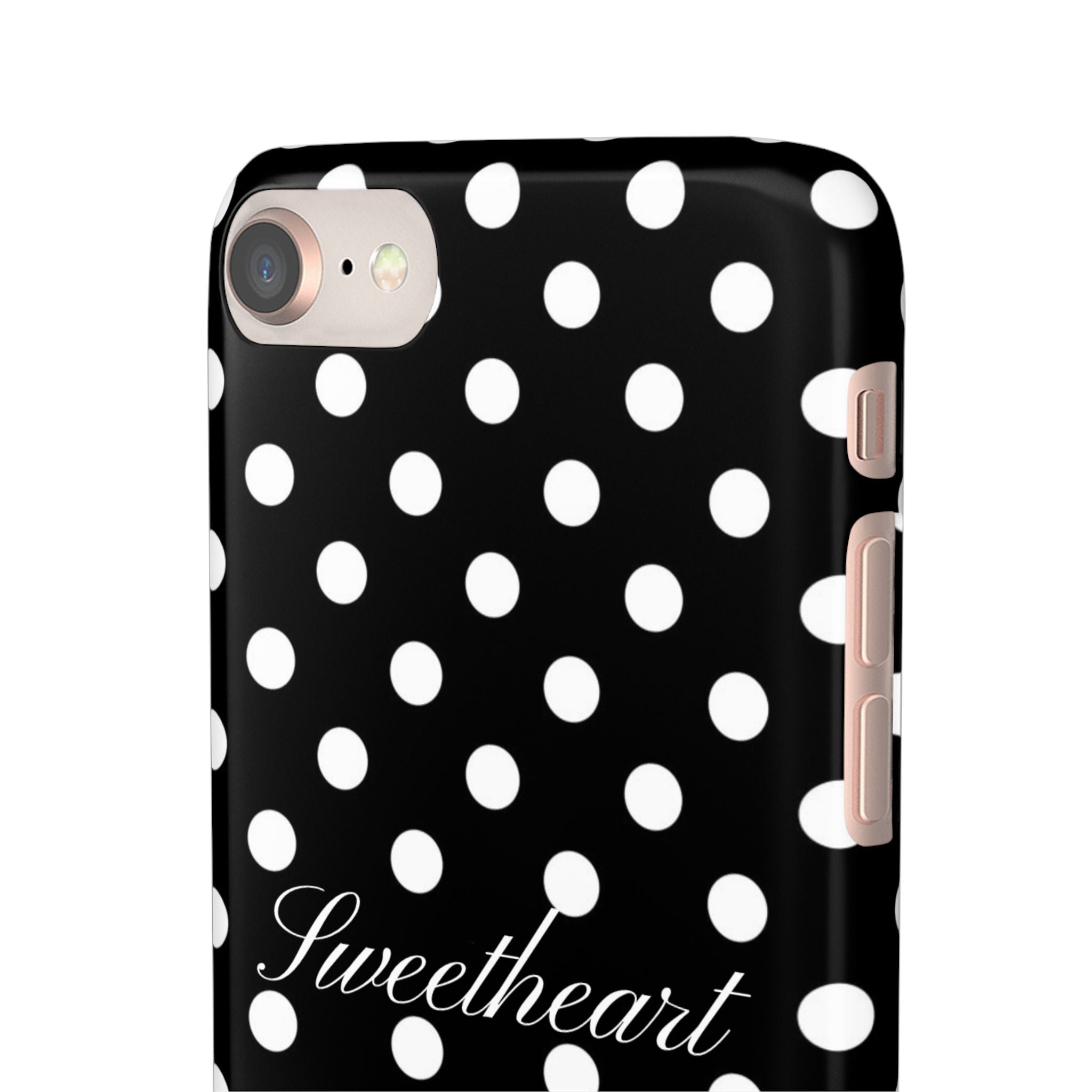 Sweetheart - white polka dot case