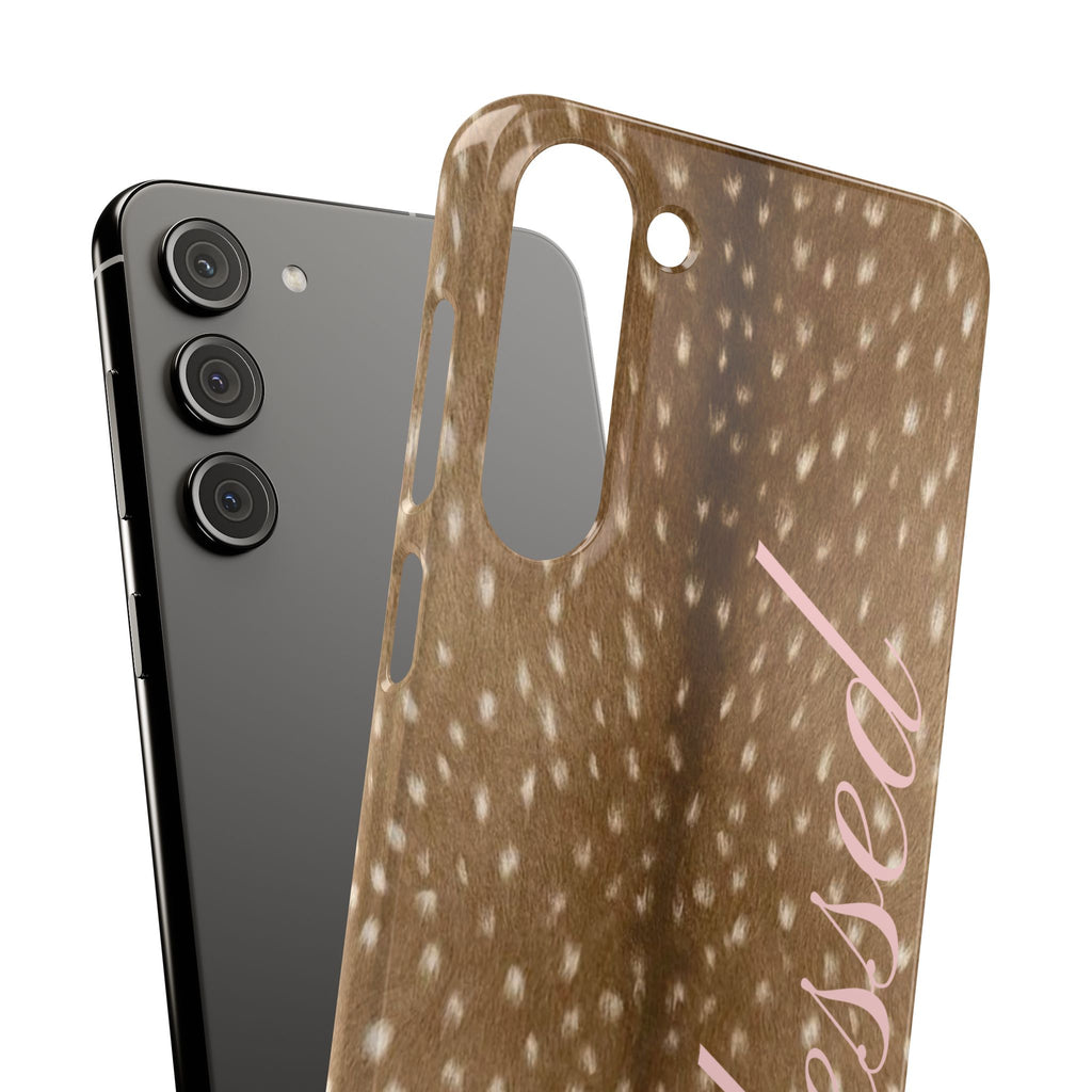 Blessed - Brown Spotted Deer Fur Phone case