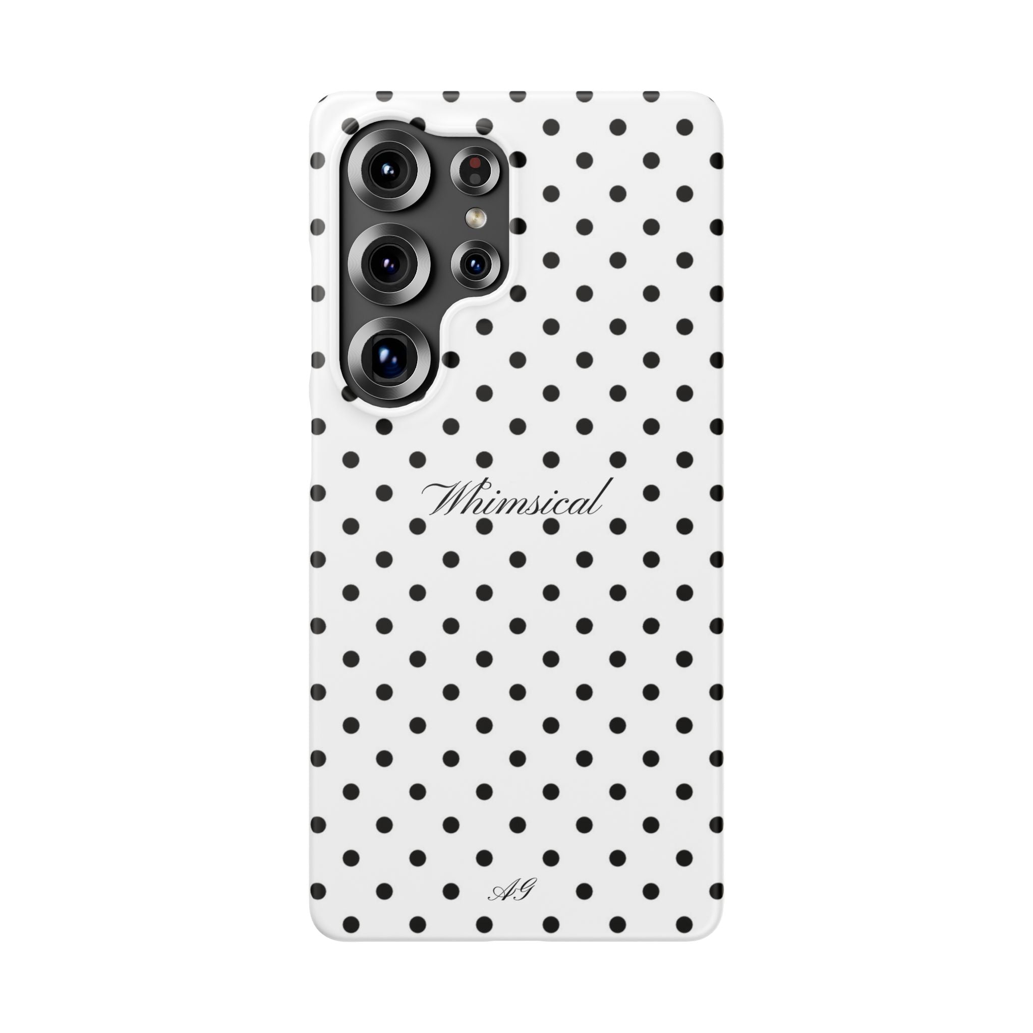 Whimsical - Black polka dot case