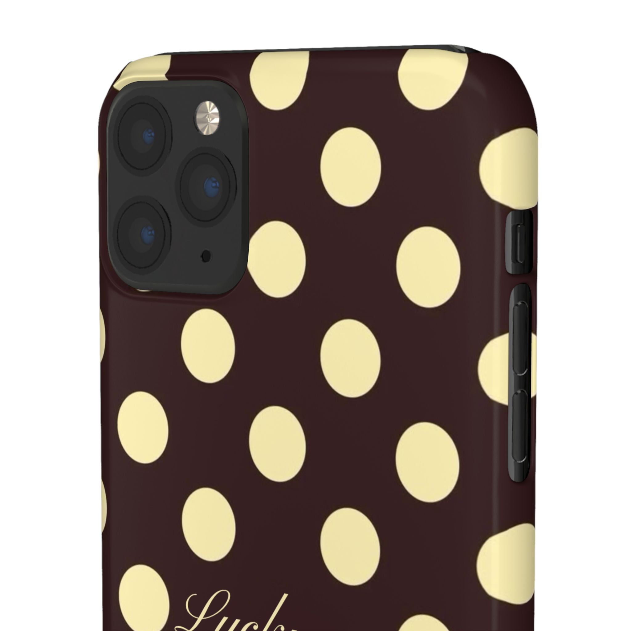 Lucky me - pastel yellow polka dot case