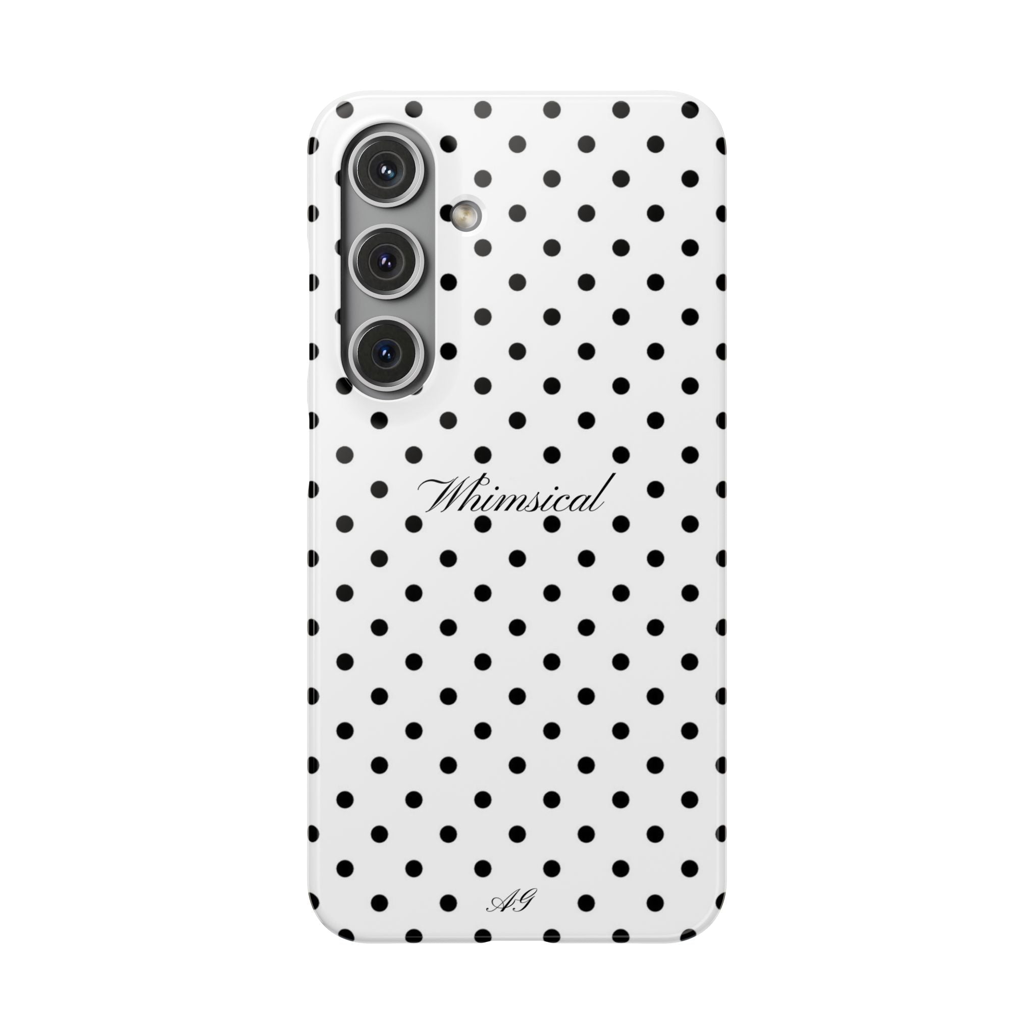 Whimsical - Black polka dot case