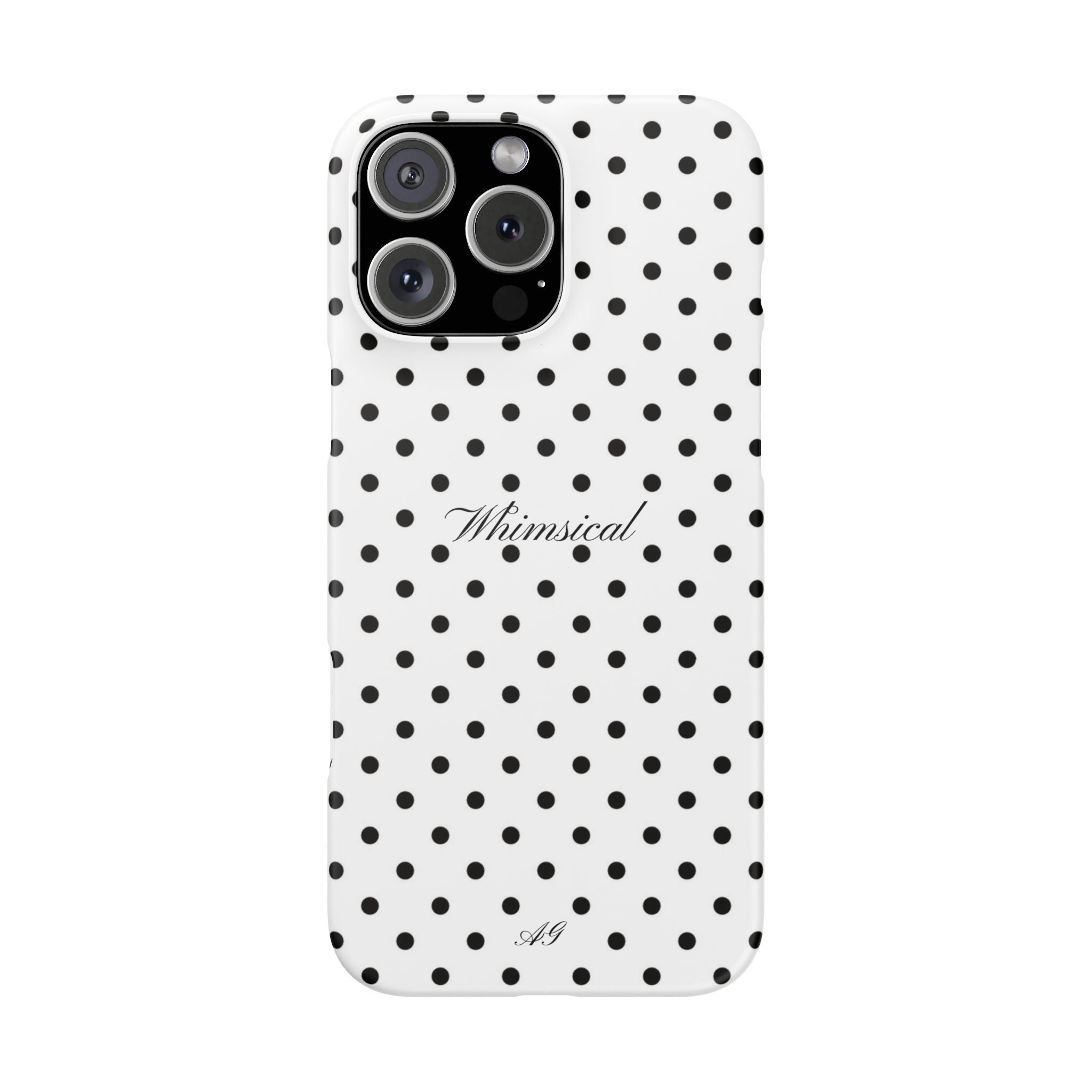 Whimsical - Black polka dot case