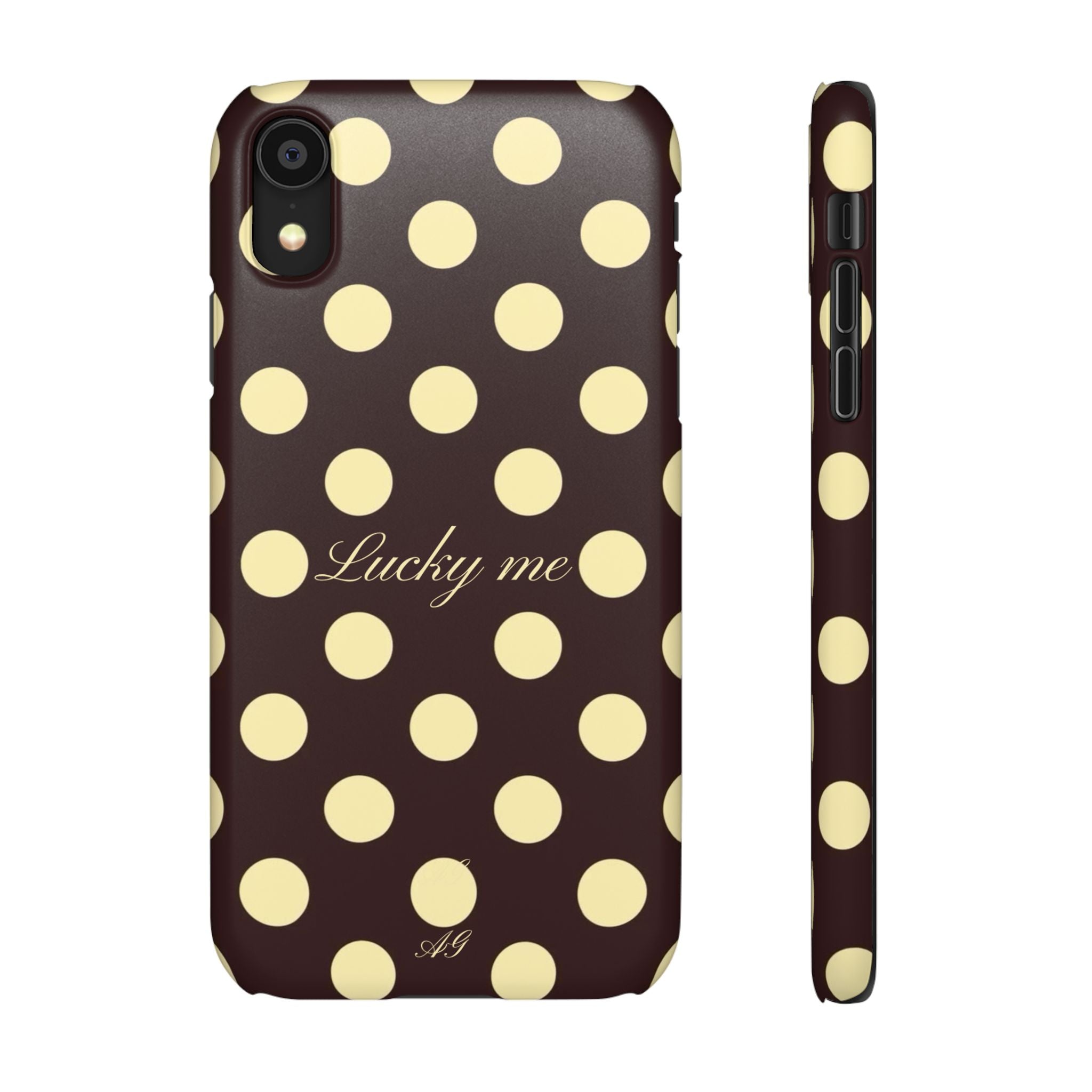 Lucky me - pastel yellow polka dot case