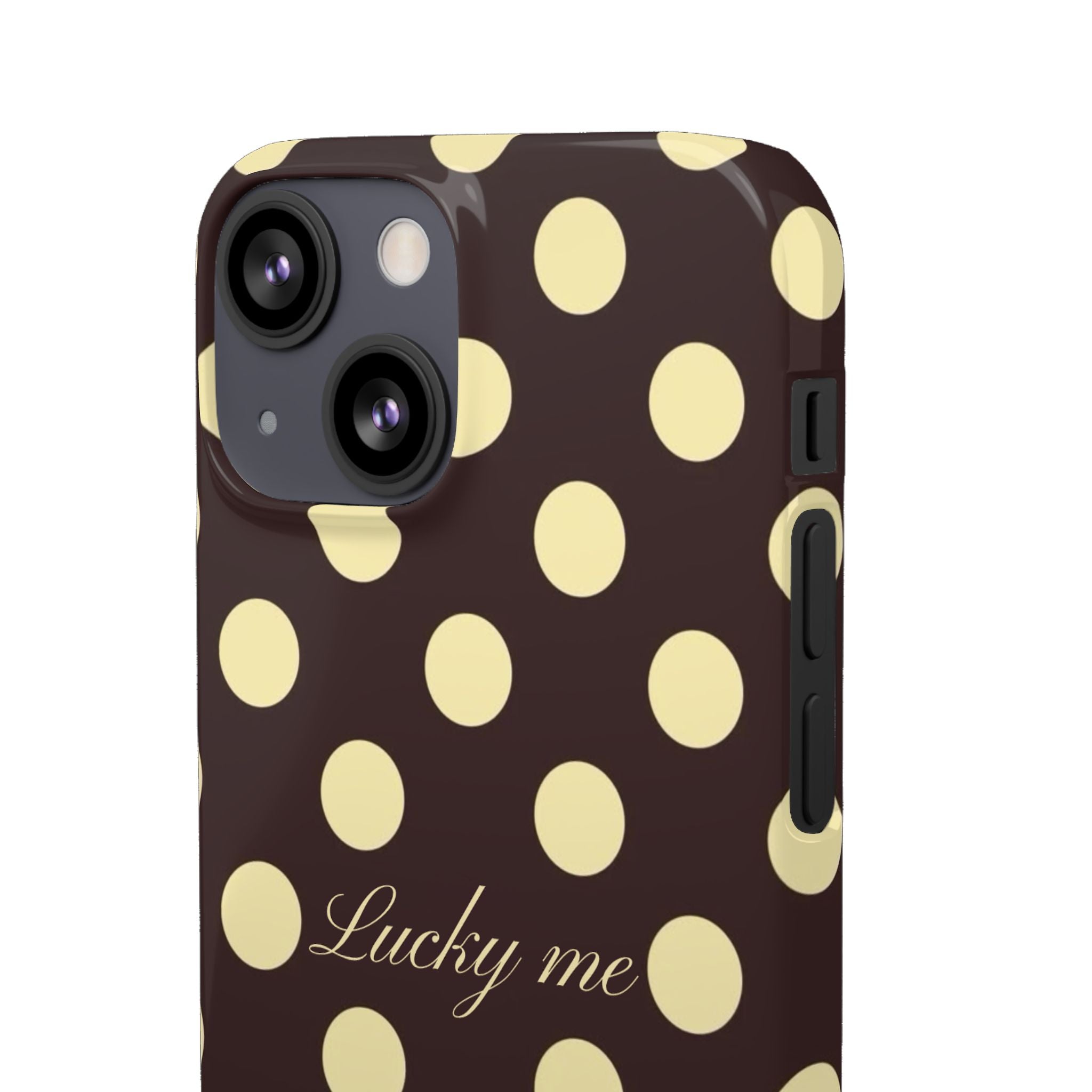 Lucky me - pastel yellow polka dot case