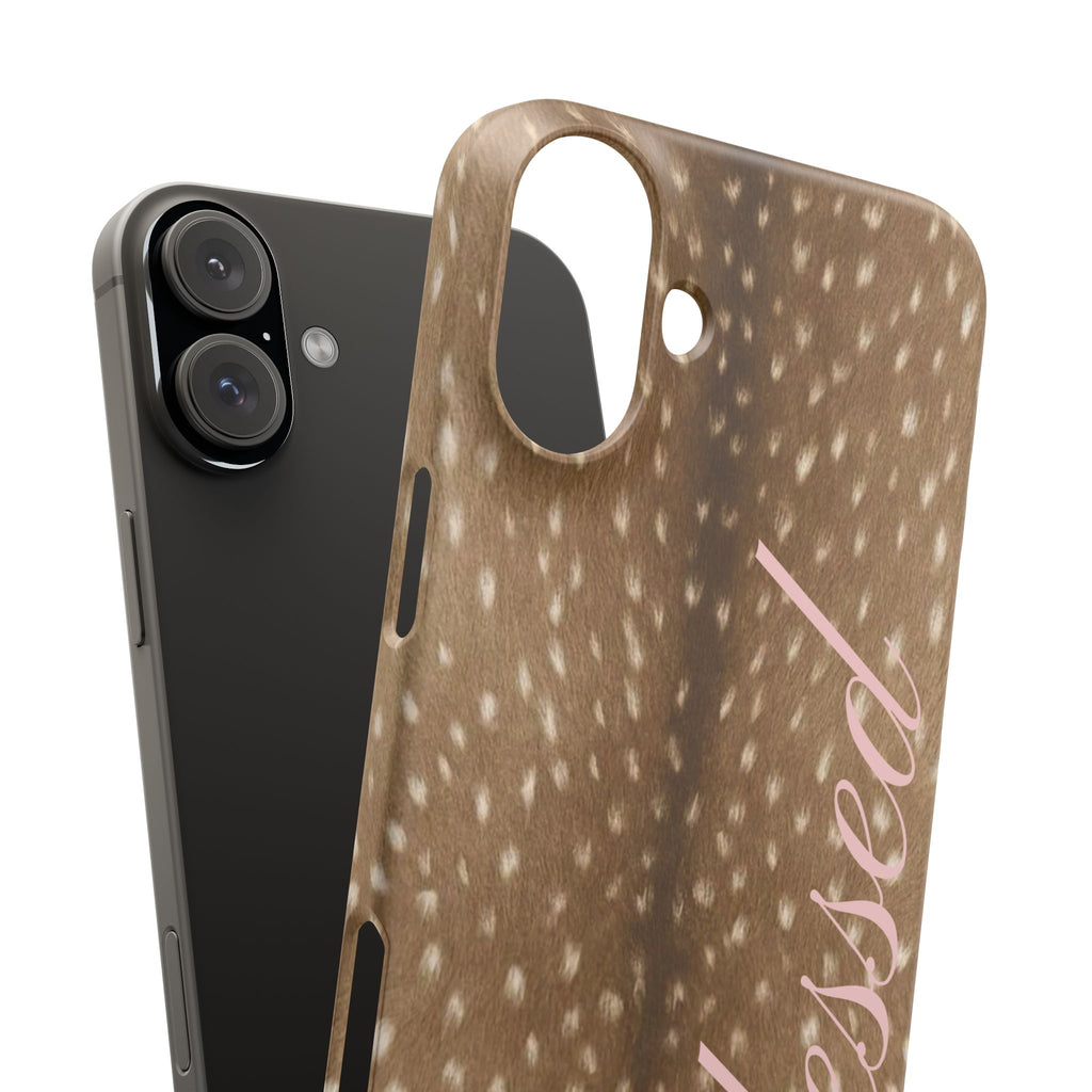 Blessed - Brown Spotted Deer Fur Phone case