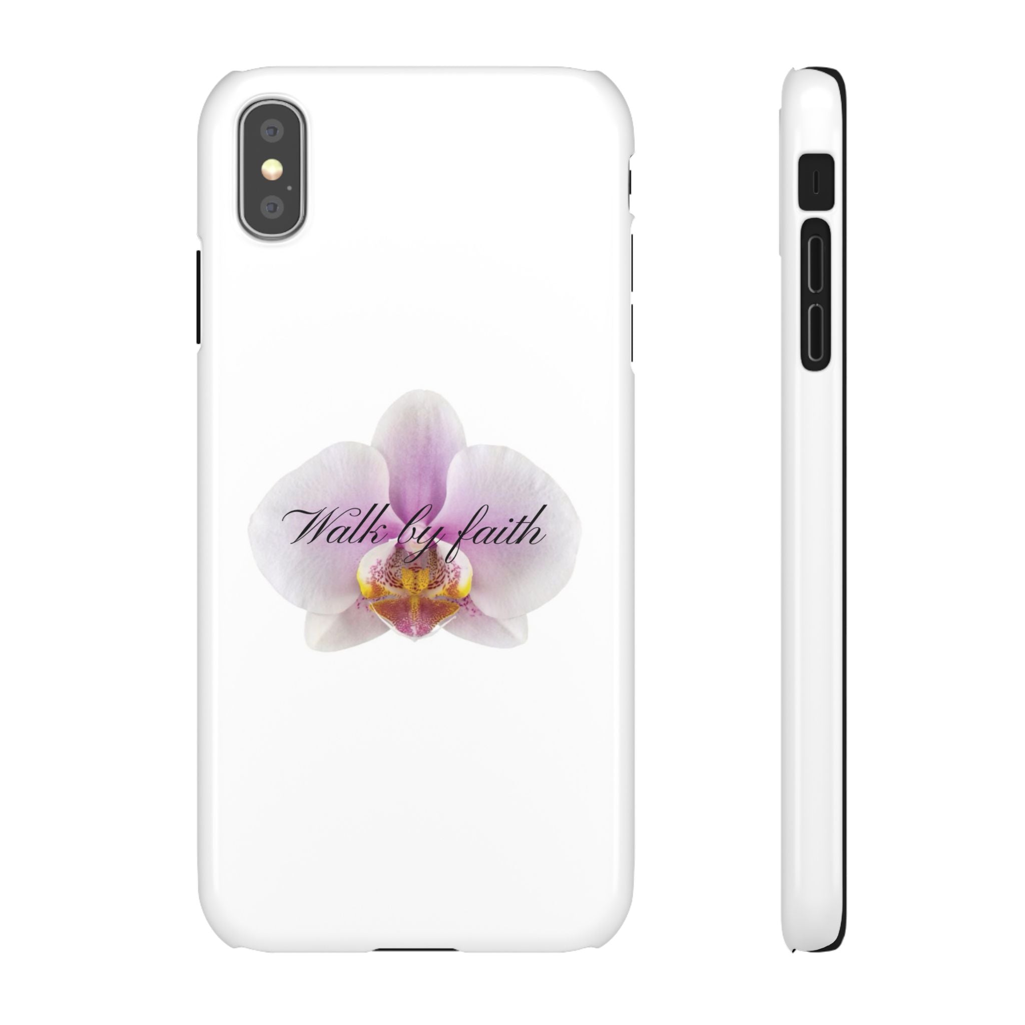 Walk by faith - Orchid phone case