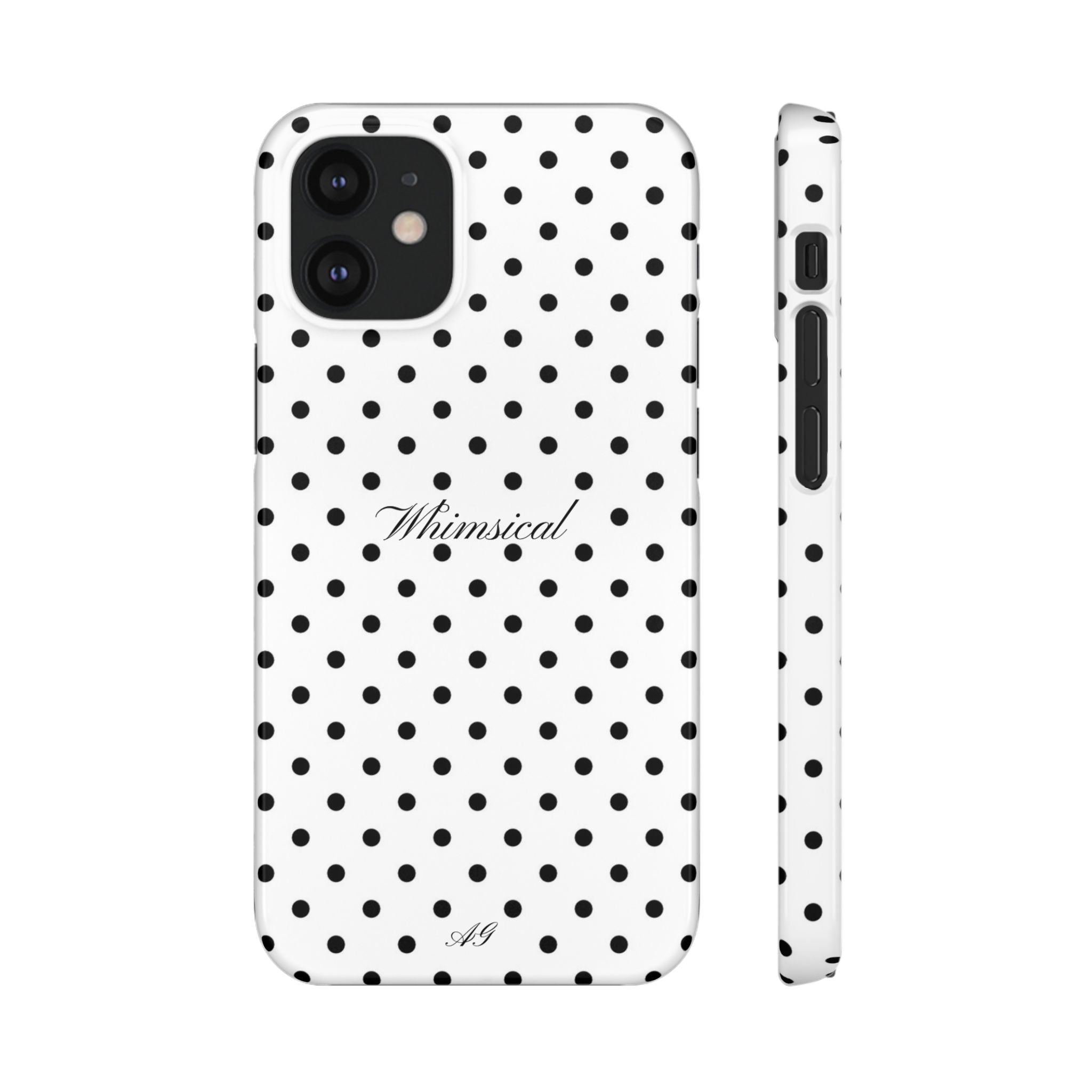Whimsical - Black polka dot case