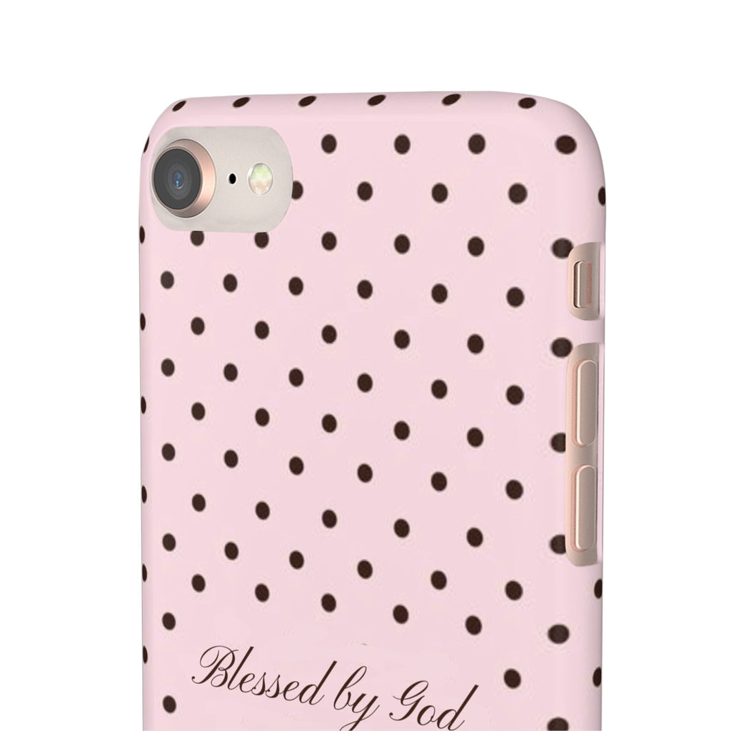 Blessed by God - Pink polka dot case