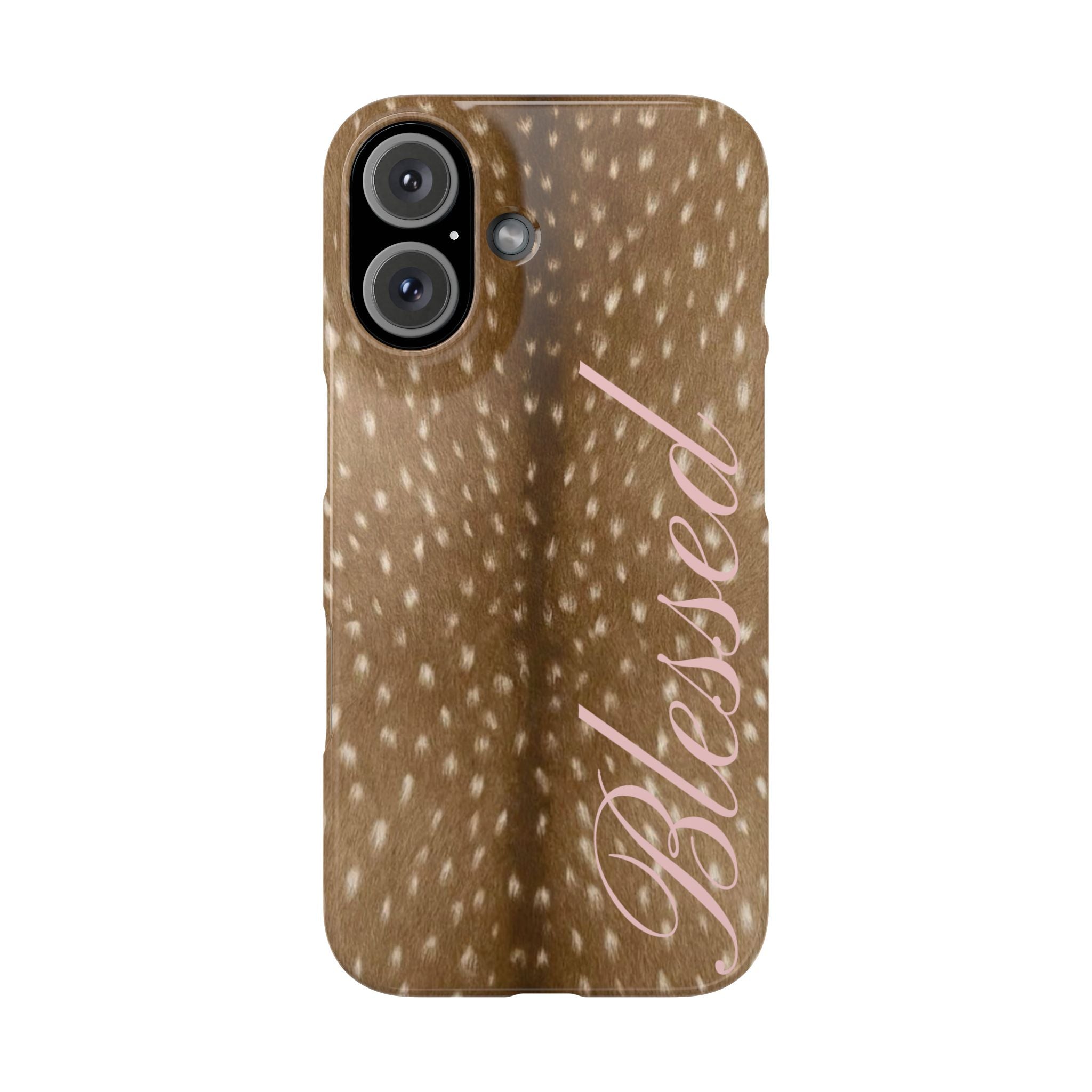 Blessed - Brown Spotted Deer Fur Phone case