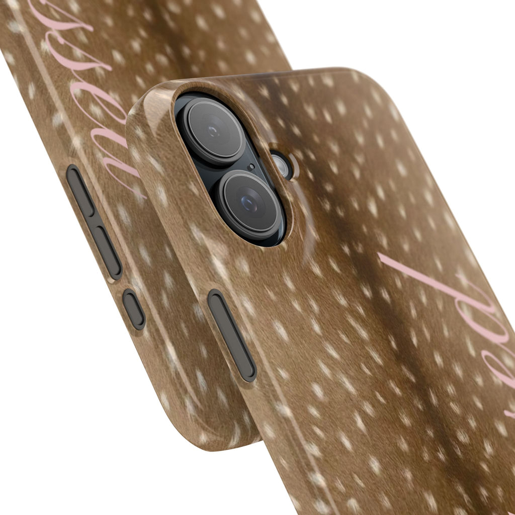 Blessed - Brown Spotted Deer Fur Phone case