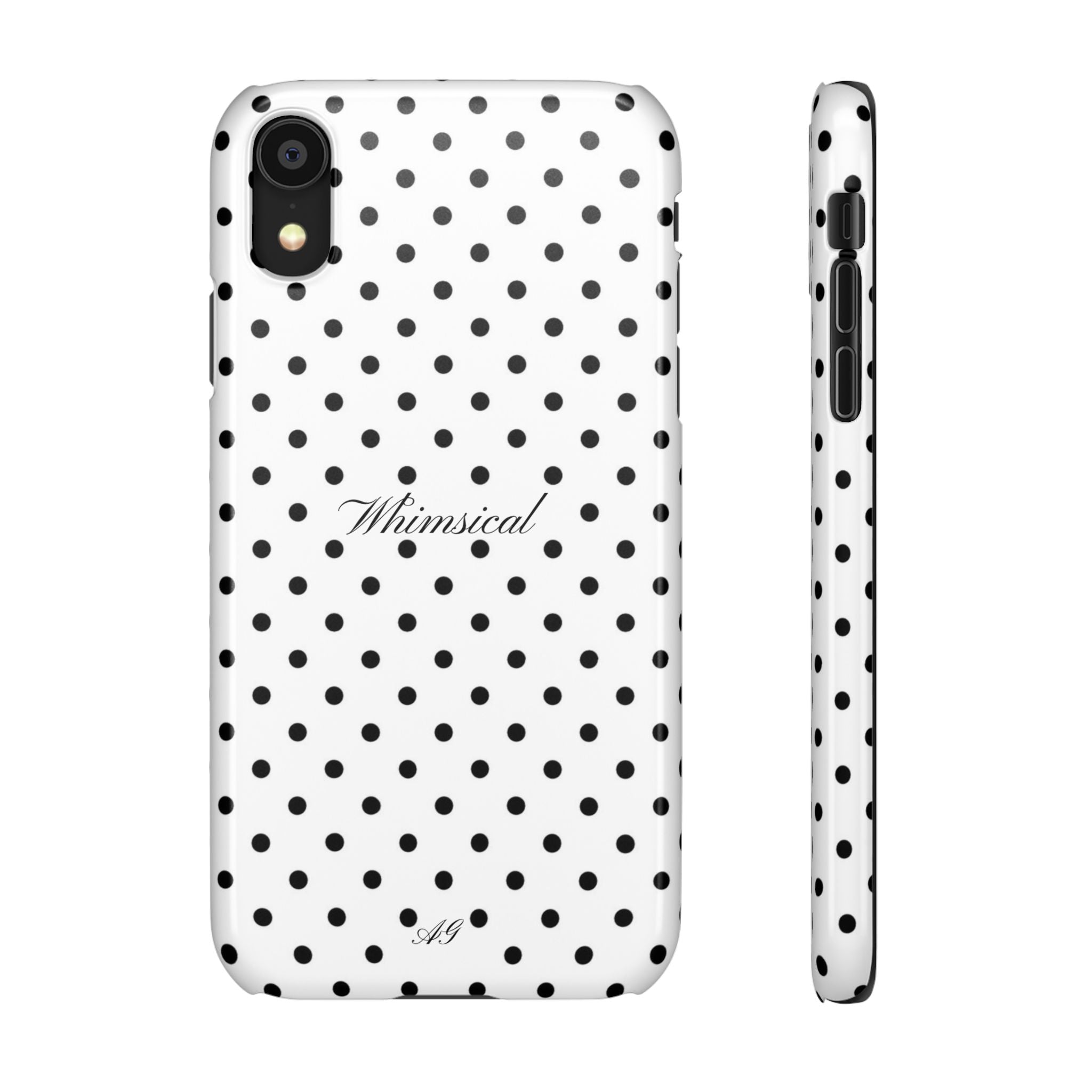 Whimsical - Black polka dot case