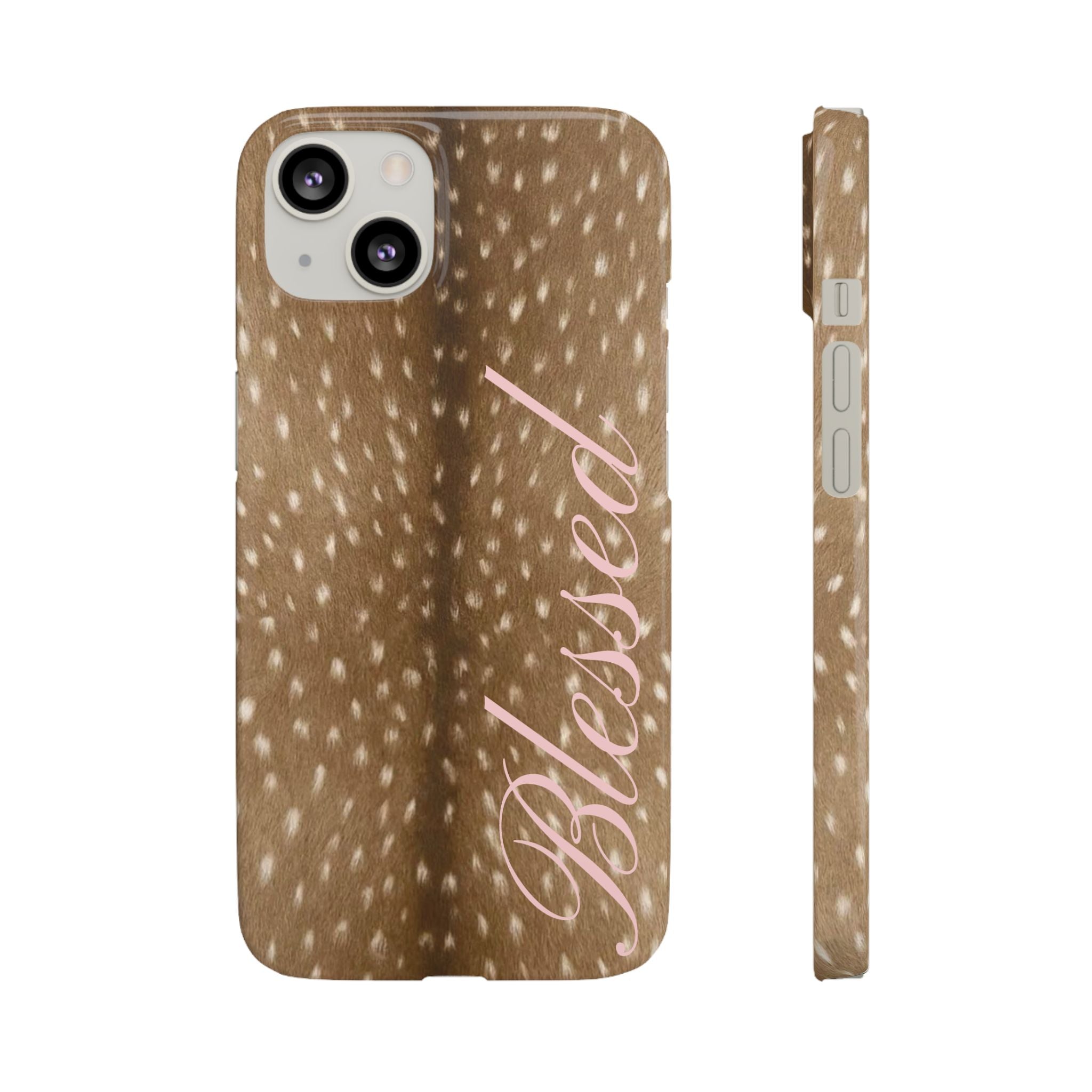 Blessed - Brown Spotted Deer Fur Phone case
