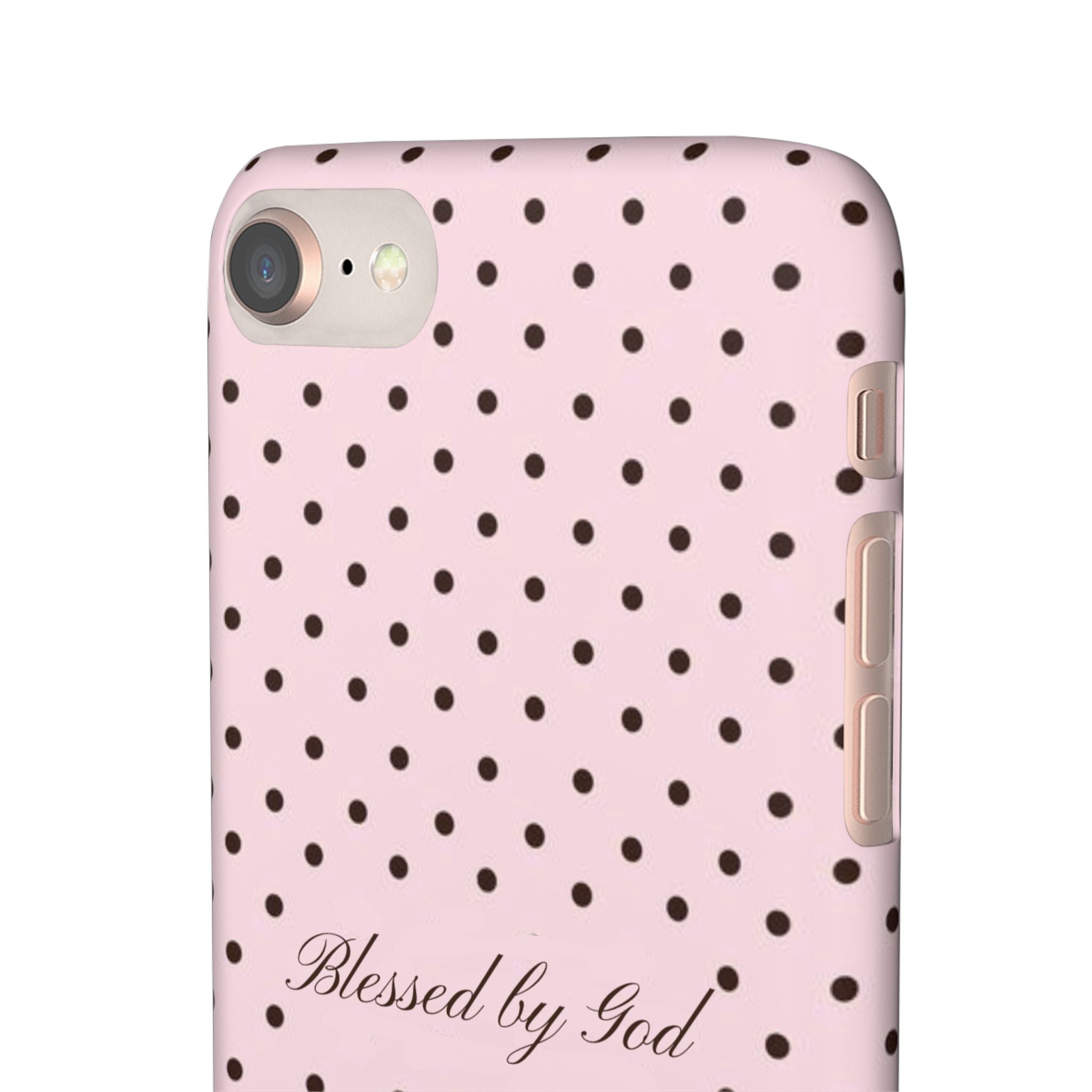 Blessed by God - Pink polka dot case