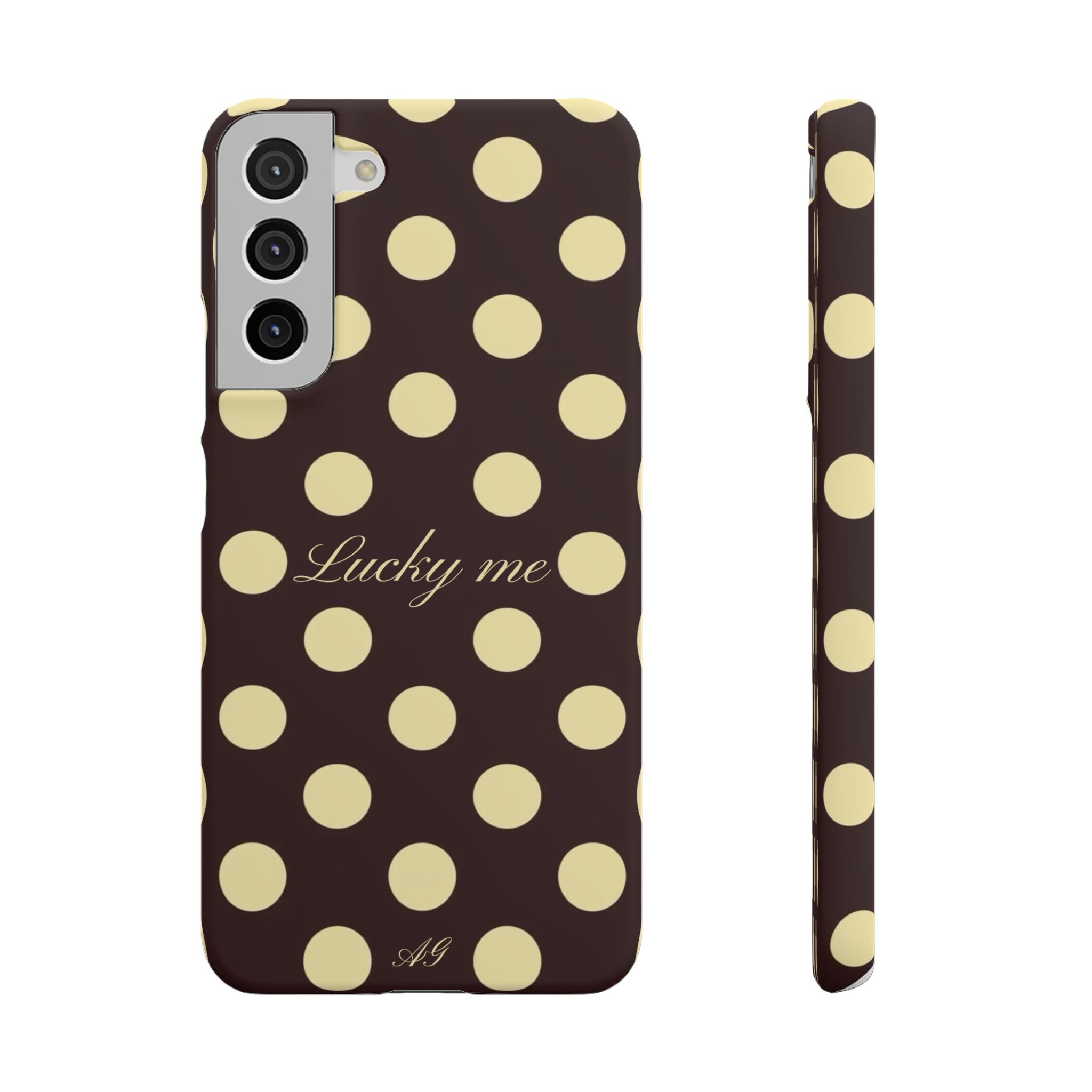 Lucky me - pastel yellow polka dot case