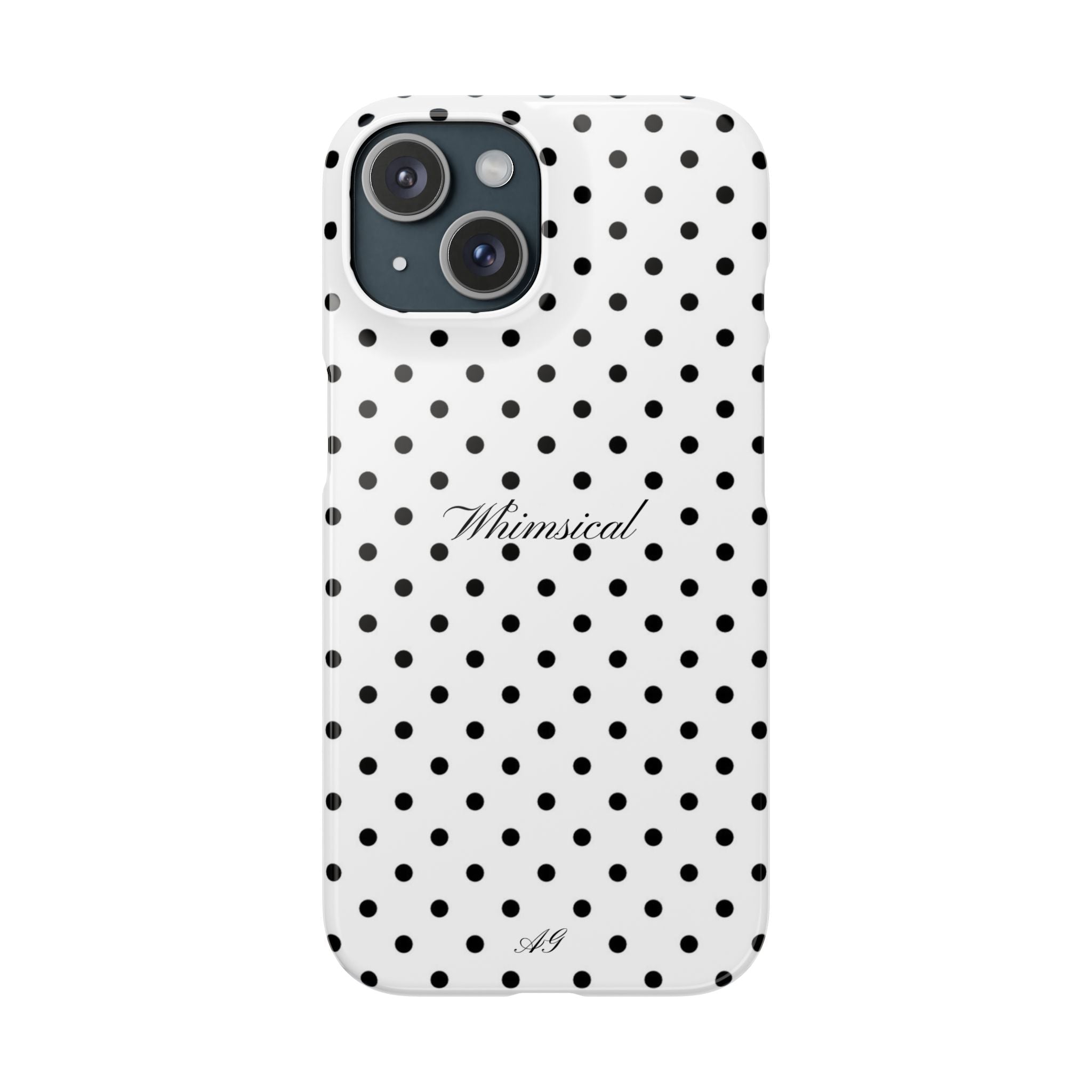 Whimsical - Black polka dot case