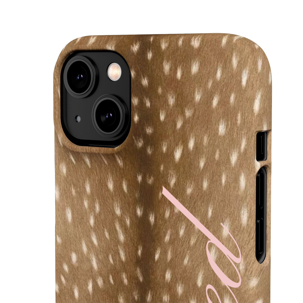 Blessed - Brown Spotted Deer Fur Phone case