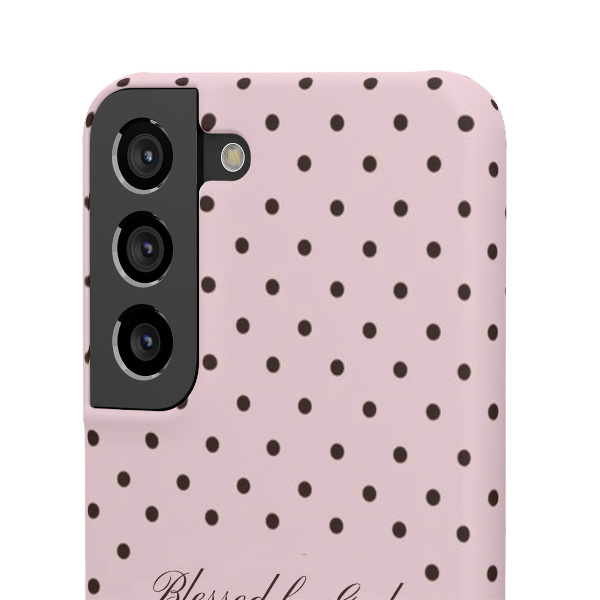 Blessed by God - Pink polka dot case