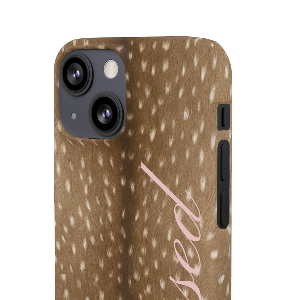 Blessed - Brown Spotted Deer Fur Phone case