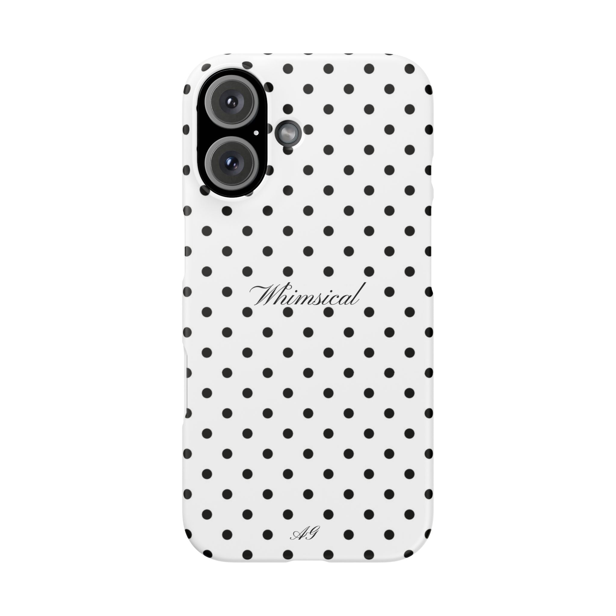 Whimsical - Black polka dot case