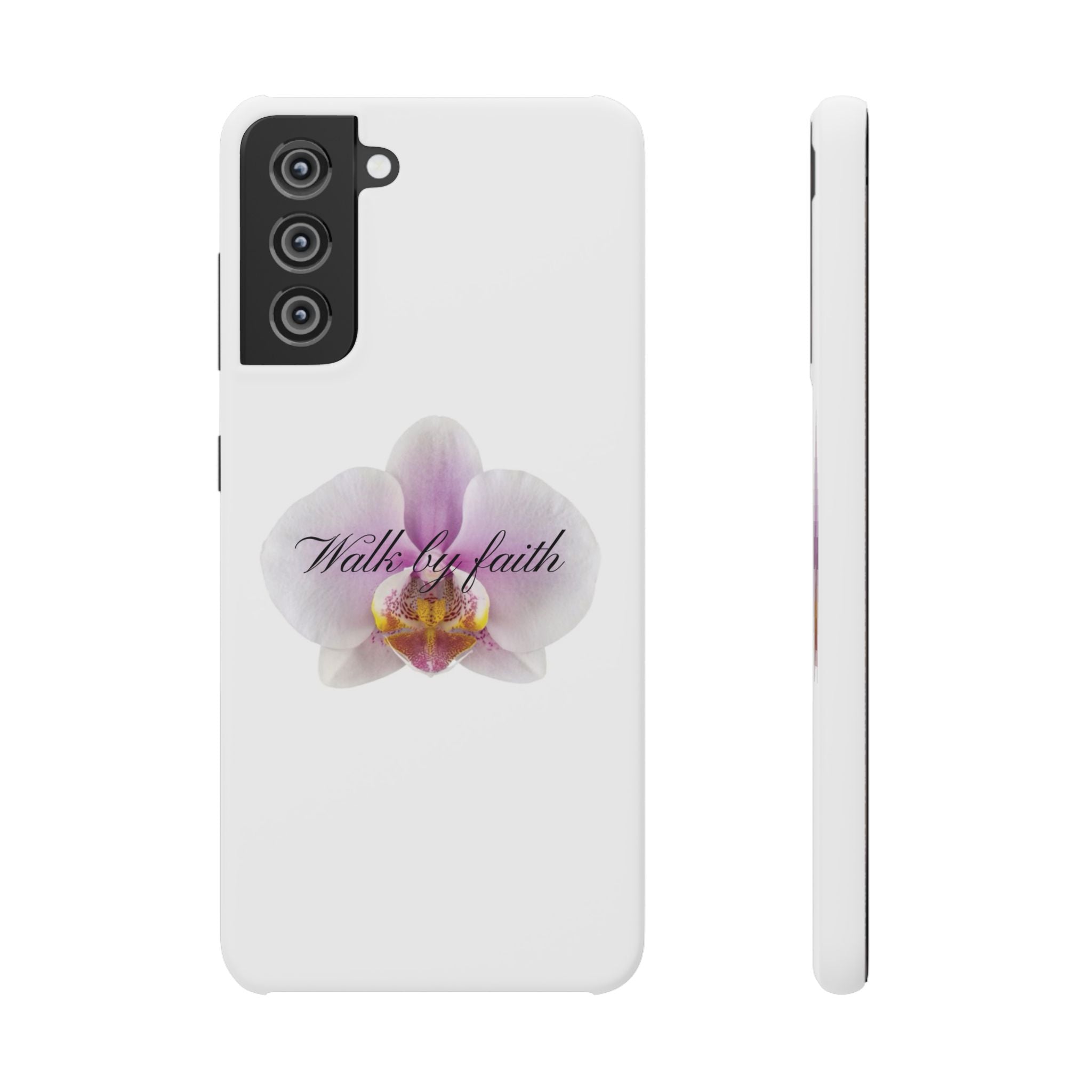Walk by faith - Orchid phone case