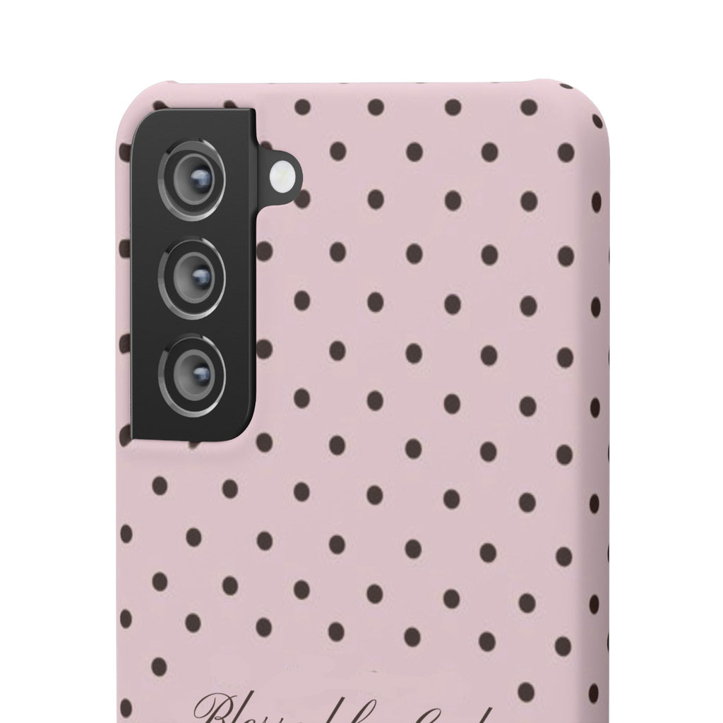Blessed by God - Pink polka dot case